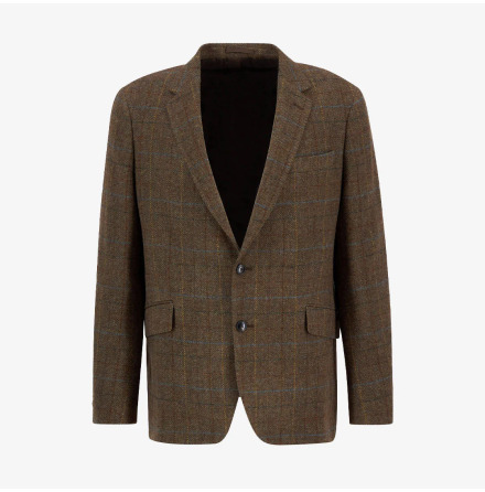 Barbour Sullivan Moons Check Blazer Brown