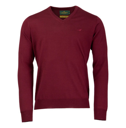 Laksen Sussex V-neck Bordeaux