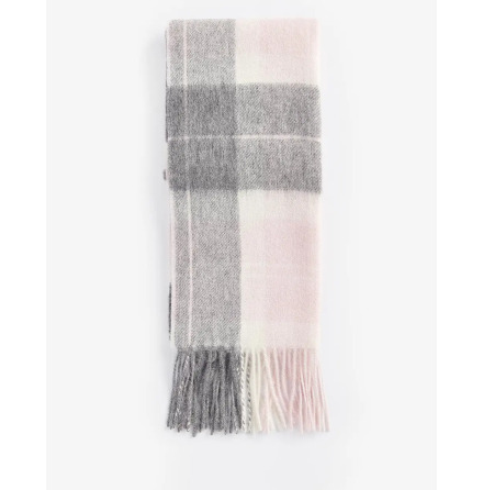 Barbour Tartan Scarf Pink GreyTartan