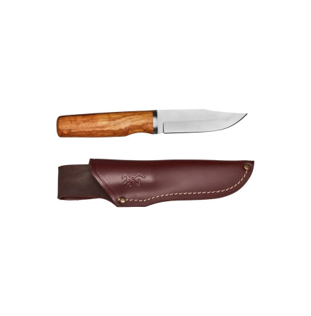 Browning Knife Nordic Fixed olive wood Leather Sheath 10,5cm