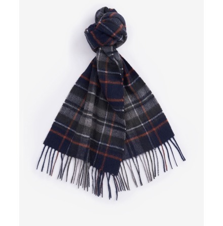 Barbour New Check Scarf Navy Dark Ginger