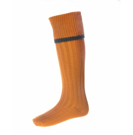 House of Cheviot Estate Field Socks Ochre