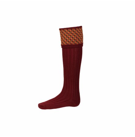 House of Cheviot Eildon Sock Burgundy 