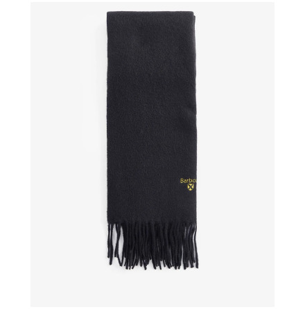 Barbour Plain Lambswool Scarf Black