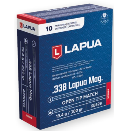 Lapua 338Lapua Magnum Scenar 19,44gr 10-p