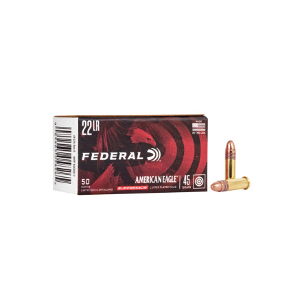 Federal AE 22lr suppressor 45grain copper plated
