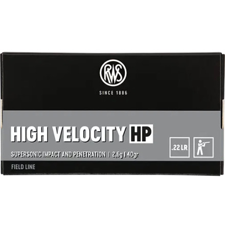 RWS 22lr High Velocity HP 40gr