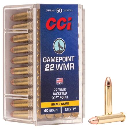 CCI 22WM Gamepoint 40grain SP