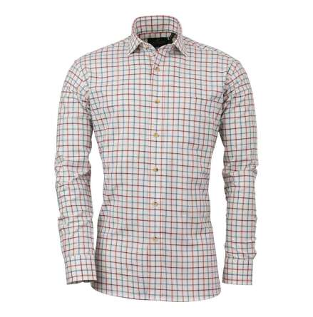 Laksen Greg Cotton Shirt red/deep ocean/sand 