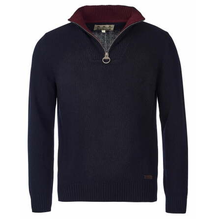 Barbour Nelson Full Zip Sweater Navy 