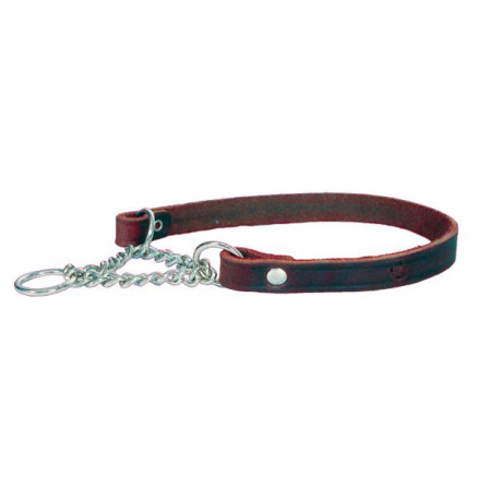 Dogman Halsband L�derhalvstryp Brun 45cm