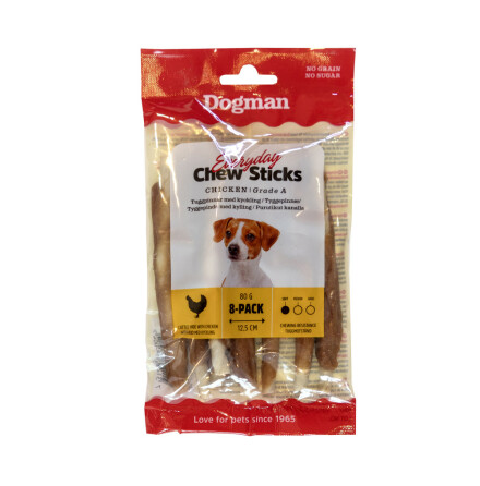Dogman Chew Tuggpinnar Kyckling 8-pack