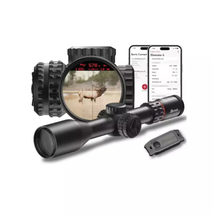 Burris Eliminator 6, 4-20x52, matt svart Balistic Plex, rikt