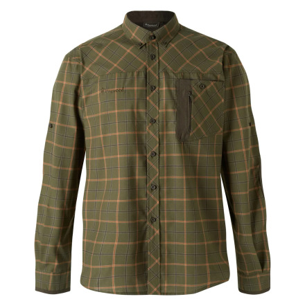 Pinewood Wolf Shirt Green Terracotta L