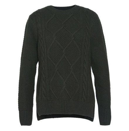Barbour Burne Crew Sweater Olive 