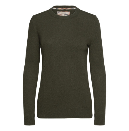 Barbour Pendle Crew Knit Olive/Fawn 