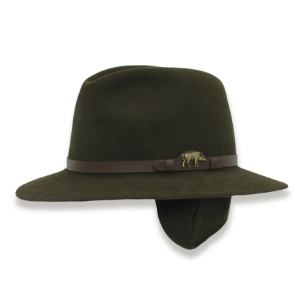Lodenhut Rollhute Med �ronlappar Olive 
