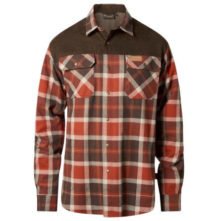 Pinewood Douglas Shirt M�s Orange Clay/D.Brown 