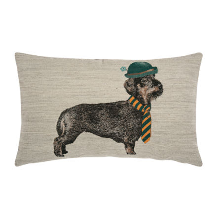 Fritzmann Cushion Sausage Green Dog
