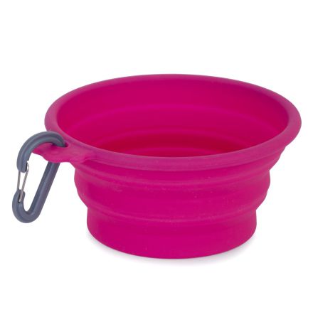 Dogman Silicone Pop-up Bowl, 760ml pink