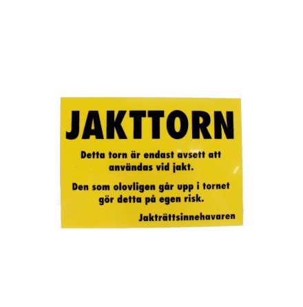 VARN.SKYLT. JAKTTORN A5