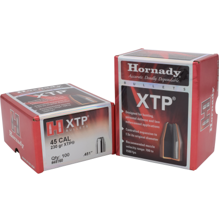 Hornady XTP .45 (.451) 230gr 50st