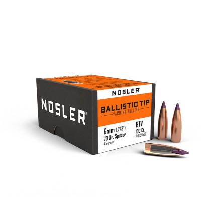 Nosler BT 6mm 70gr Spitzer 50st