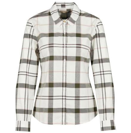 Barbour Alena Shirt Olive/Pink Check 
