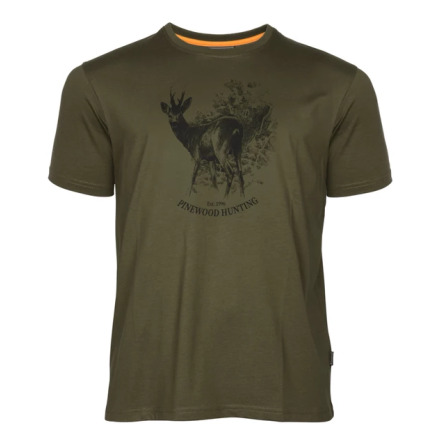 Pinewood Roe Deer T-shirt Olive 