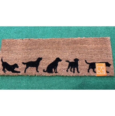 Liten drrmatta med hundar 75 x 25 cm
