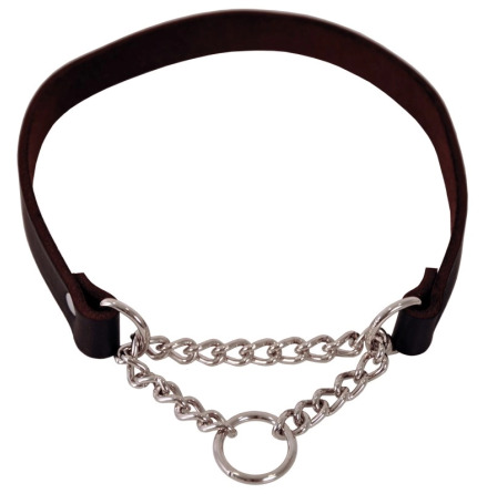 Dogman Halsband Lderhalvstryp svart 