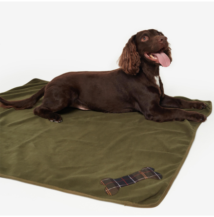 Barbour Dog Travel Fleece Blanket Olive