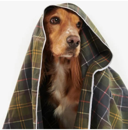 Barbour Tartan Quick Dry Dog Towel