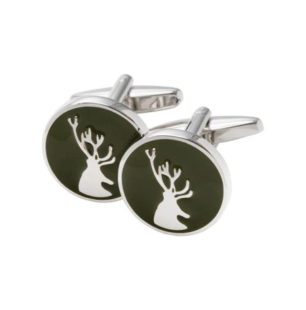 Laksen Deer Cufflinks BRG