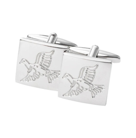 Laksen Grouse Cufflinks Silver